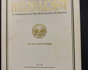 The Herbarist - Publication of the Herb Society of America - 1983 No 49 - Herbalist Journal Magazine -  Guide - Reference Information