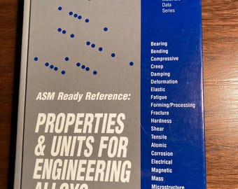 ASM Ready Reference Properties & Units For Engineering Alloys - Material Science / Engineering: Structure  - 1997 -  Architects, Engineers
