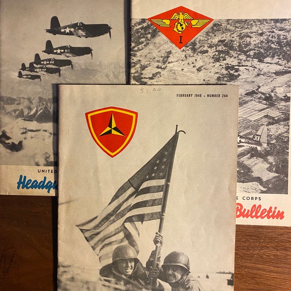United States Marine Corps Headquarters Bulletin - Pick 1946 Issue - American Military History - Magazine -Information of Military Personnel