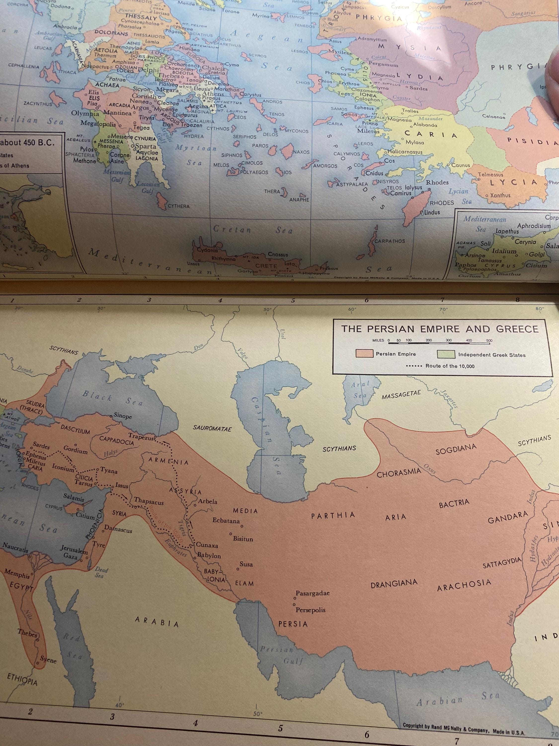ランドマクナリー世界史地図帳 - 1957年 - R R パーマー - カラー世界