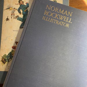 Ilustrador de Norman Rockwell en estuche de cartón - Arthur Guptill 1971 Pinturas de arte estadounidense / Anuncios impresos de vida - Familia / Personas / Ciudad