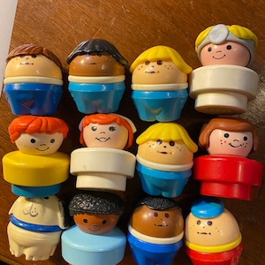 Fisher Price Chunky Little People Toys - Choose Item - Plastic - 2&quot;.  Choice of Doctor - Nurse - Dog - Kids - Humpty Dumpty - Doll