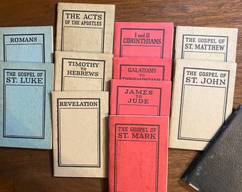 Books of the Bible - Set of 11 - A Century Of Progress - American Bible Society  - Gospel Study - Christian Living Scriptures