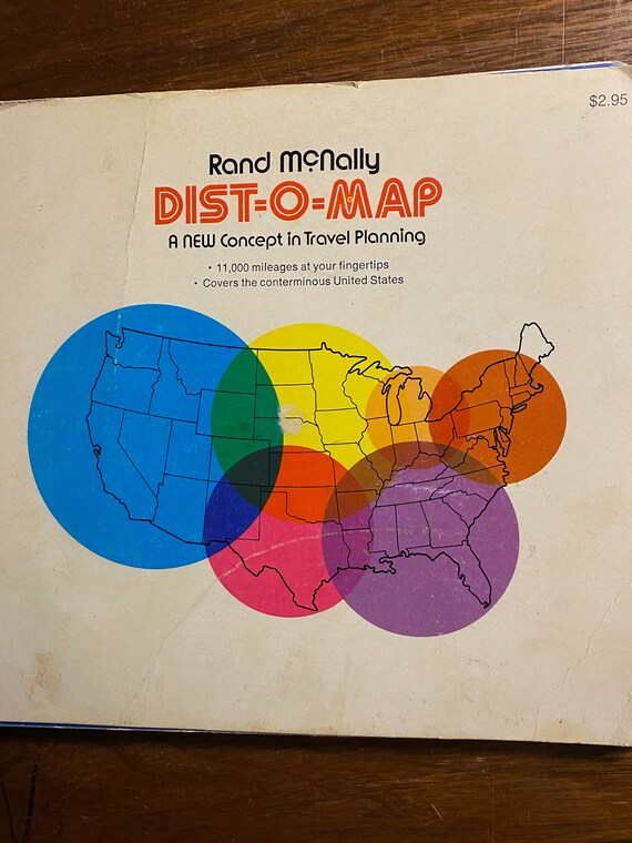 Distance Between Cities Rand Mcnally Dist-O-Map Travel Planning Tool From Rand Mcnally Find | Etsy Canada