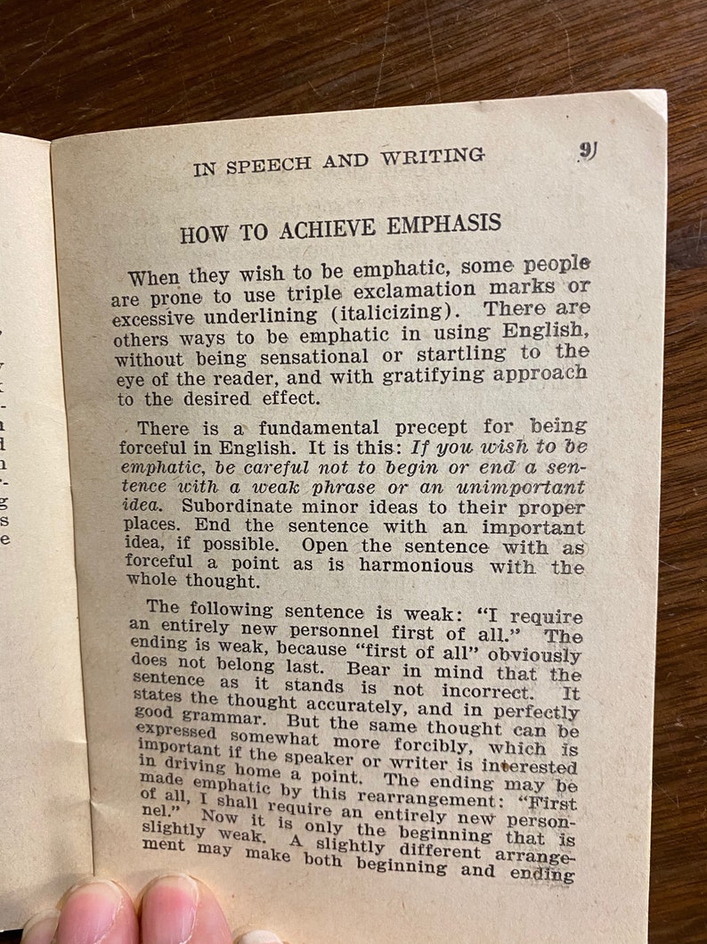 Rare Pamphlet How to Use Effective English : Little Blue Book No 1503 Lloyd E. Smith c1925 English Language Construction image 5