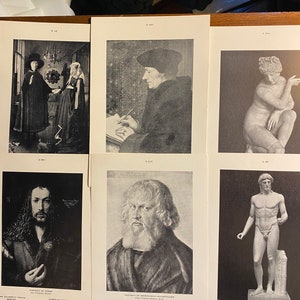 The University Prints Boston - Papier 34 - 5,5 « x 8 » - Comprend des portraits, de l’architecture, des thèmes de certaines religions, etc. - Prêt à encadrer / Utiliser