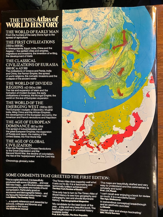 The Times ATLAS of WORLD 地図 The Times Atlas of World History - 1985 - Color Maps