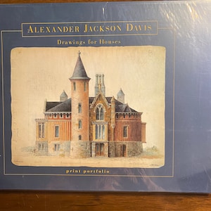 Alexander Jackson Davis Drawings For Houses Print Portfolio -  8 Color Prints Buildings / Architecture - each 9&quot; x 12&quot;