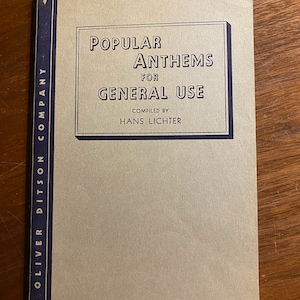 Beliebte Anthems for General Used - 1929 - Hans Lichter- Musiknoten - Church Oliver Ditson Company,