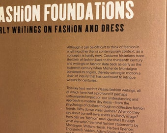 Fashion Foundations Early Writings on Fashion and Dress - Johnson,  Torntore, Echer - 2003 - History of Clothing / Culture / Identity
