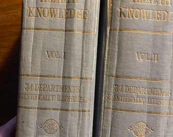 Health Knowledge - Prevention Causes Treatments of Disease - 1921 - 2 Volumes - J L Corish - Domestic Health Society - Reference Manual