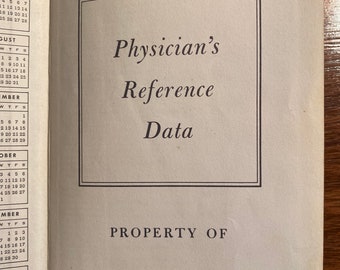 Läkarens referensdata med kalender - Vintage medicinsk bok - 1961 - Referens för läkaren, studenten och för hemmet