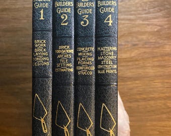Audels Masons and Builders Guide Vol 1, 2, 3 & 4 - 1948/49 - F D Graham-  All Basics Skills Lessons - Guide - Methods - Trade Knowledge