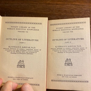 Outline of Literature Part I - II - Pocket Library World&#39;s Essential Knowledge Vol. VII & VIII - Introductory Study - Gerald SeBoyar - 1929