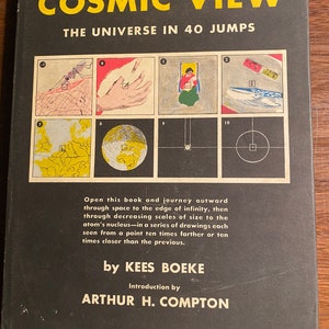 宇宙の見方 40 回のジャンプで宇宙を見る - 宇宙の相対的な大きさ - Boeke - 1957 - 宇宙を理解する; マクロとミクロ