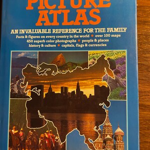 Golden Picture Atlas of the World - Philip Steele - 1983 - Cartes couleur - Cartes couleur - Faits Personnes Économie Animaux - Zones etc par pays
