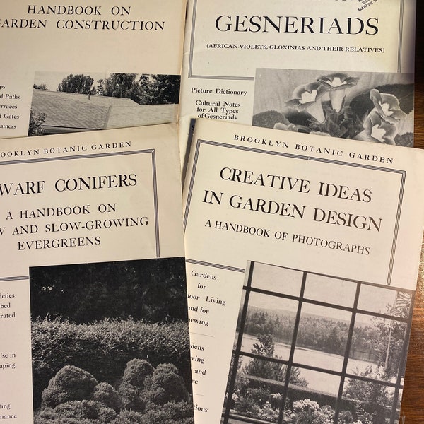 Handbook On - Choose: Garden Construction, Dwarf Conifers, Design, Gesneriads - Brooklyn Botanic Garden - 1960s - Gardening Guide