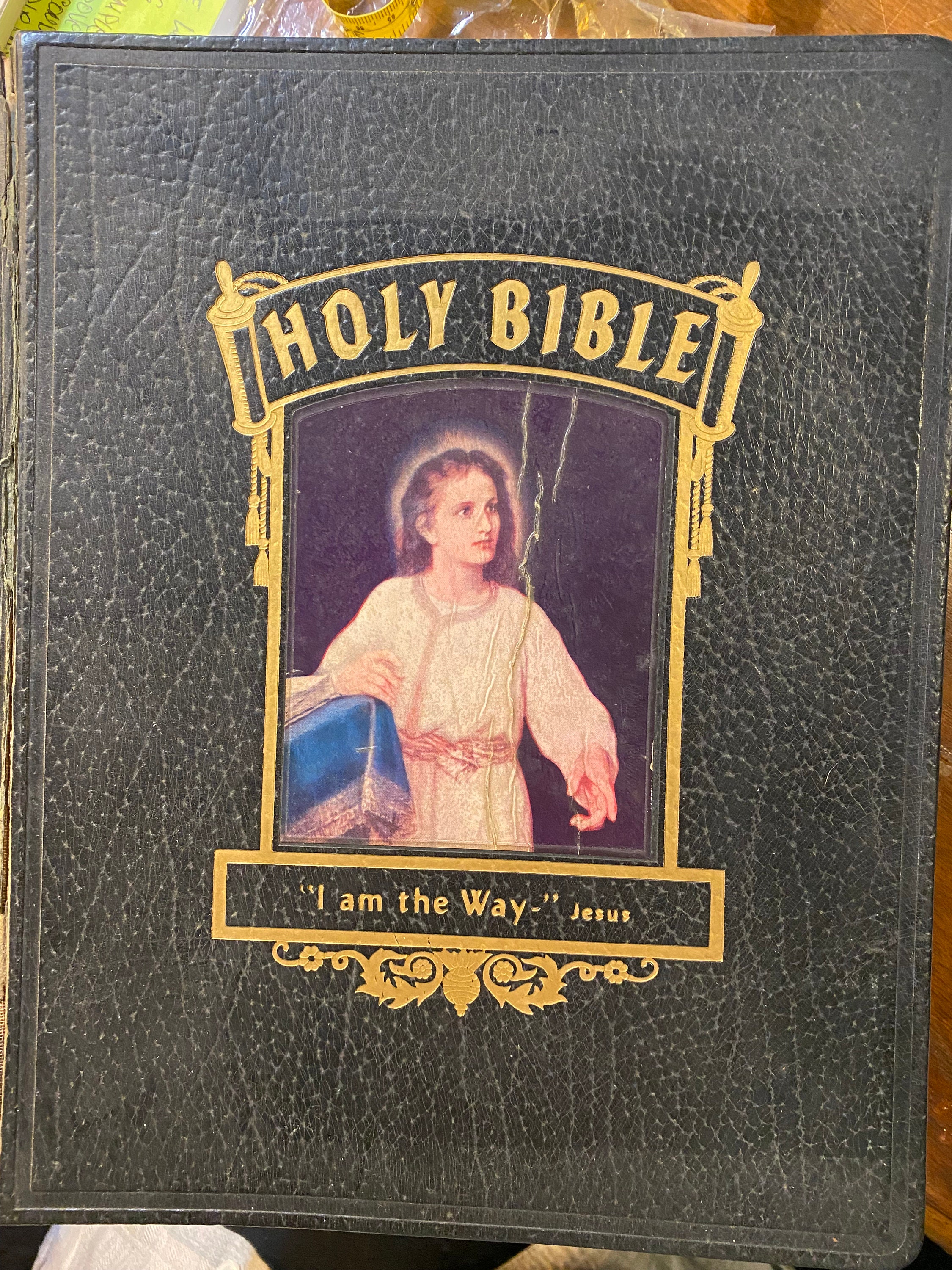 Vintage Hertel Blue Ribbon Holy Bible - 1957 - Alphabetical