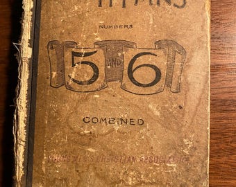 Gospel Hymns  Numbers 5 & 6 Combined (Words Songs) Use Gospel Meetings, Religious Services - 1892 - Music