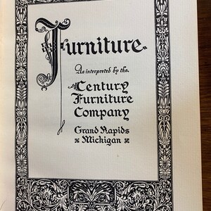 Furniture: As Interpreted by the Century Furniture Company -  1939 - History of Changing style - Period Furniture Design Guide - Information