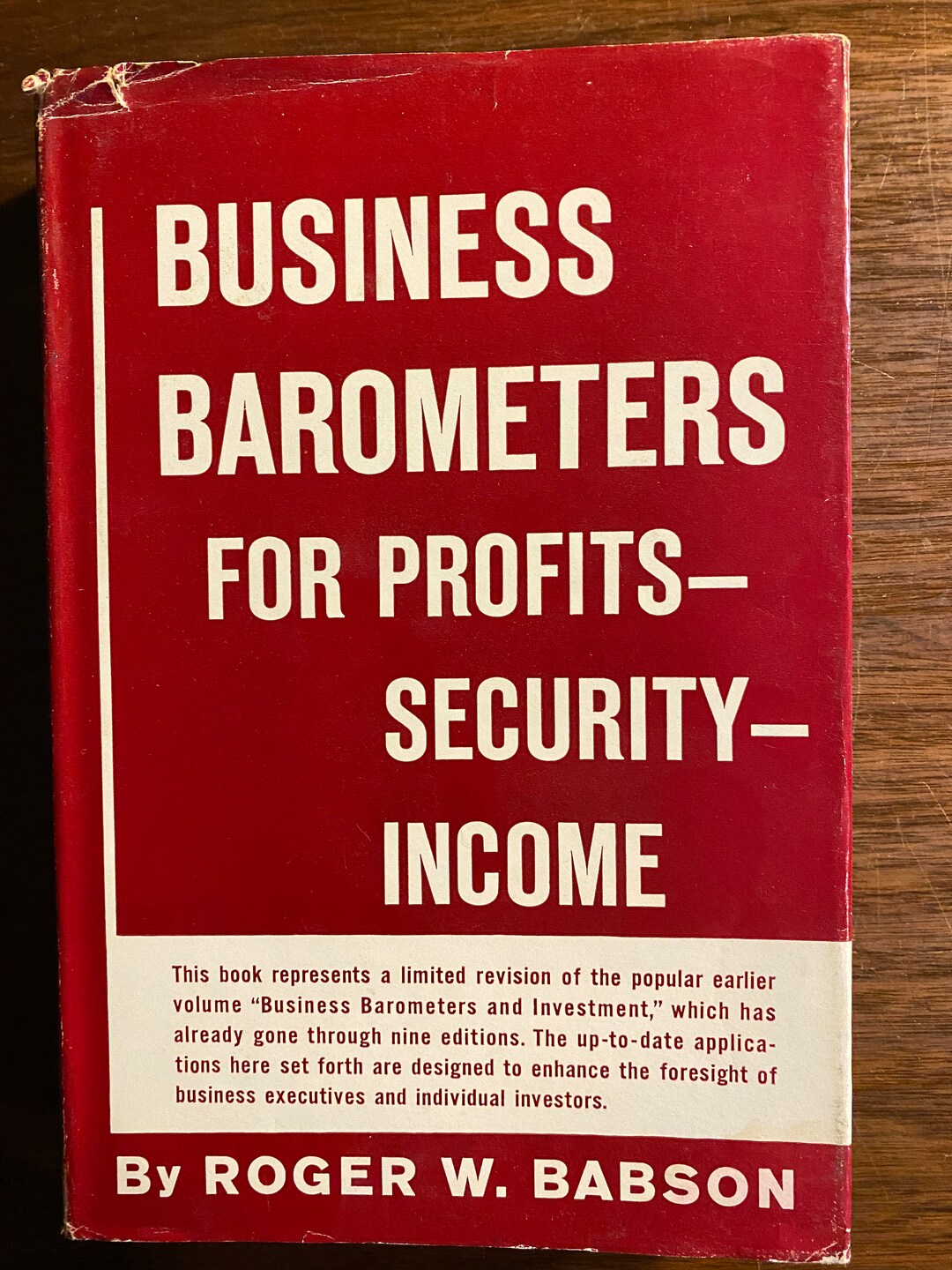 Business Barometers for Profits Security Roger Babson Etsy