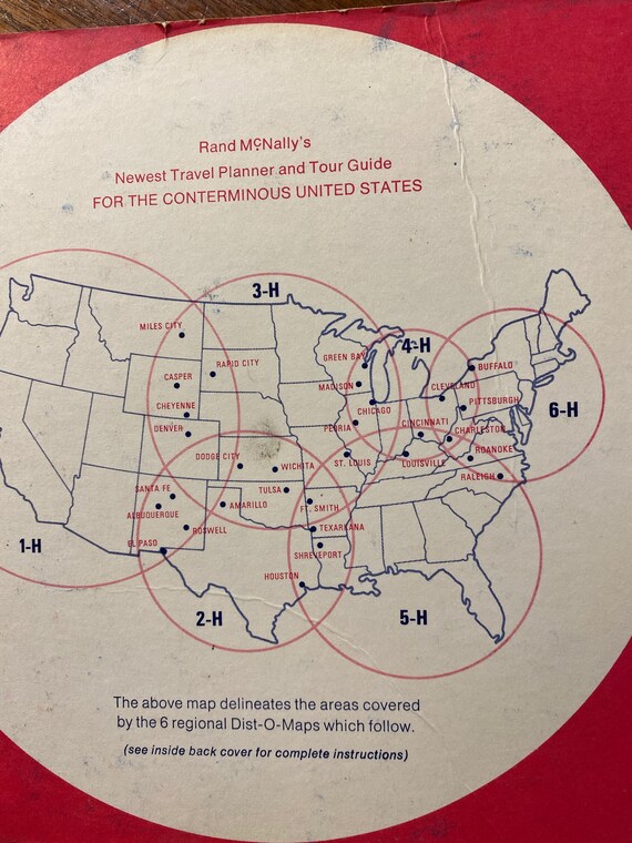Distance Between Cities Rand Mcnally Dist-O-Map Travel Planning Tool From Rand Mcnally Find | Etsy Canada