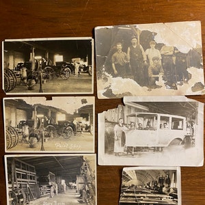 | automobile Buggy Production Old Photographs - Voitures / Buggies Manufacturing Detroit MI et GM Dessin Room c1930s