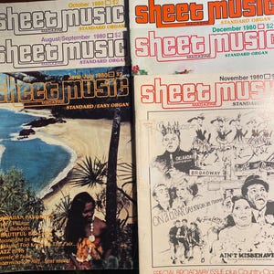 Sheet Music Magazine Standard Organ - Pick: 1980 / 1981 Month  Songs Words and Music  - Sheetmusic - Articles  -