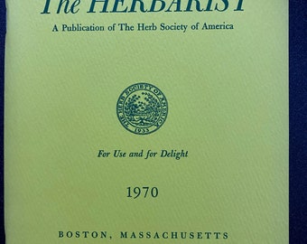 The Herbarist - Publication of the Herb Society of America - 1970 No 36 - Herbalist Journal Magazine -  Guide - Reference Information