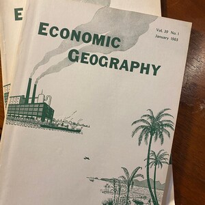 Economic Geography Journal / Magazine Choose Volume - Articles on  World History - 1964 / 65 - Clark University