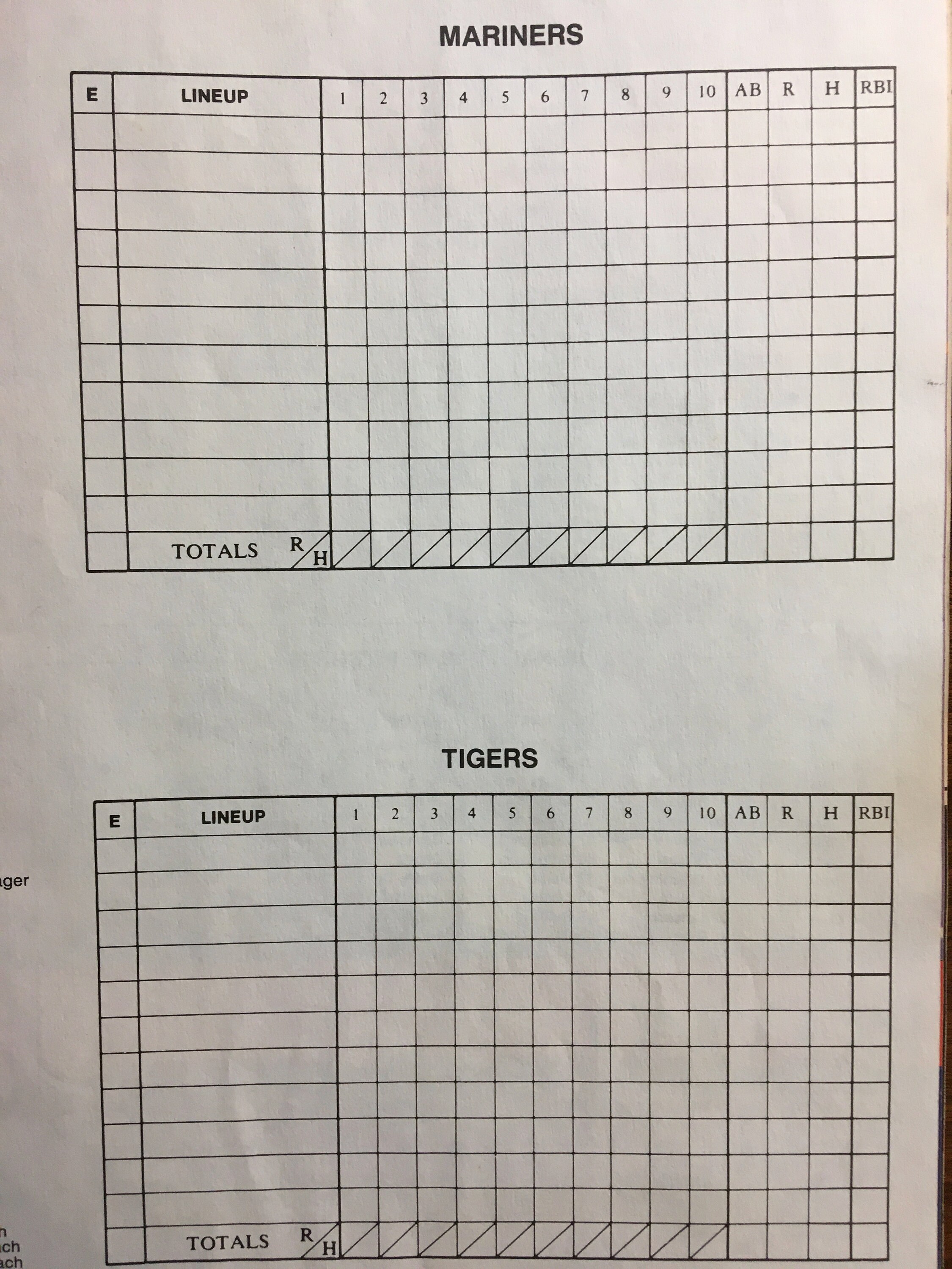 Detroit Tigers 1990 Official Scorebook & Program Baseball Etsy Australia