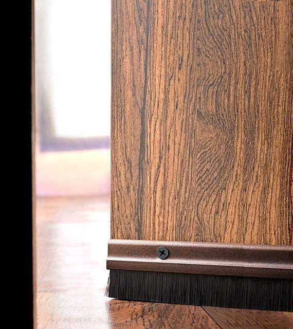 Deco Home Door Seal, Door Draft Stopper 1.5 Inch Width X 36.5 Inch  Length,aluminium Plate & Nylon Brush-ivory Matt -  Denmark