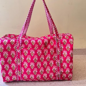 Personalisierter Seesack, Weihnachtsgeschenk, Gesteppter Yoga-Seesack aus Baumwolle, Benutzerdefinierte Weekender-Tasche, Boho-Reisetasche, Reisetasche, Krankenhaustasche