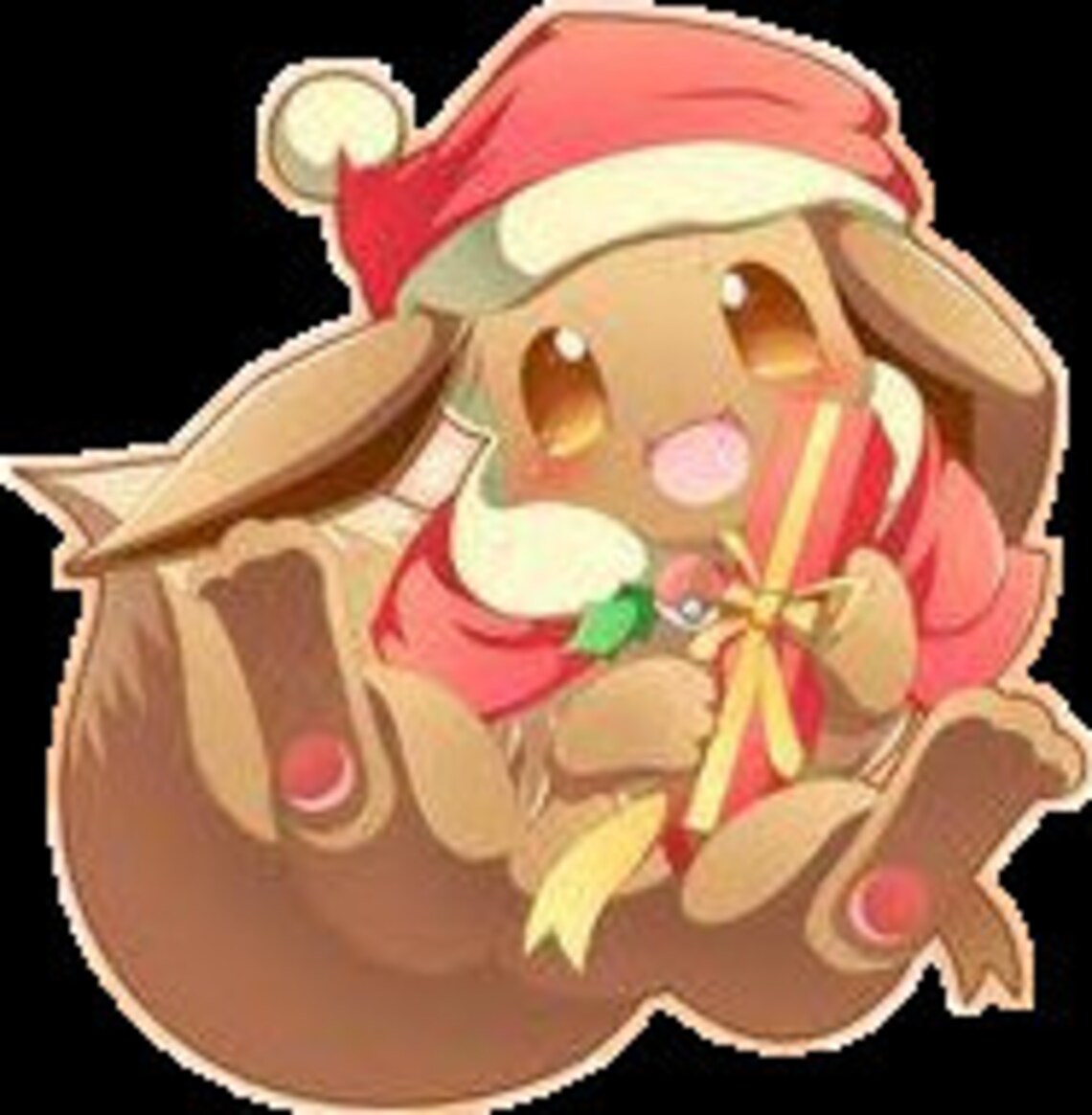 Pokemon Eevee Christmas vector.png Etsy Merry Christmas Eevee