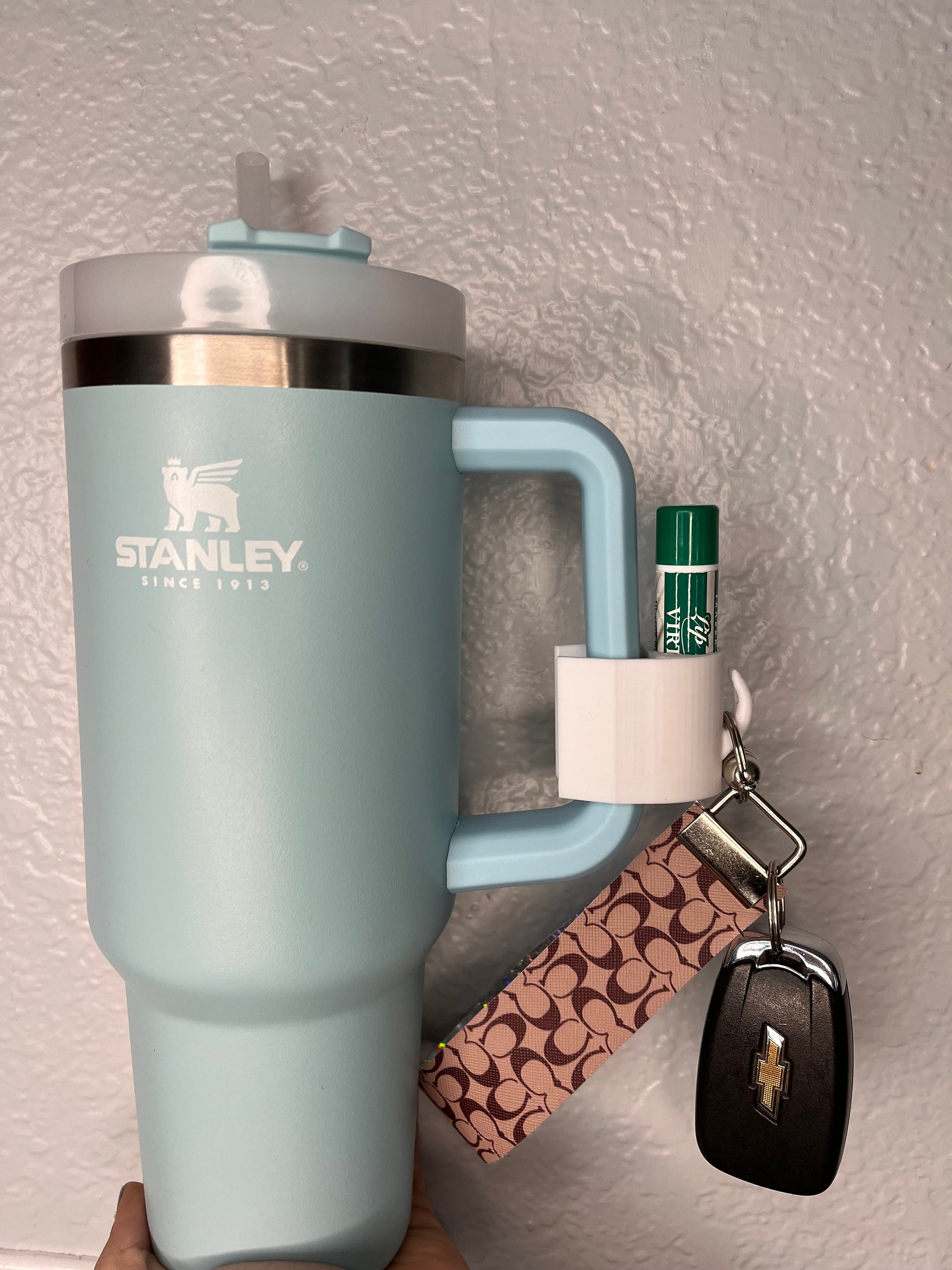 Cup 40 Oz Tumbler Chapstick Keychain Holder - 2 In 1 Holder Fits For Stanley  40 Oz Tumbler Cup