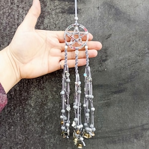 witch bells witchcraft decor, handmade wiccan altar decor, art pagan spiritual supplies,boho style door bells witchy decor
