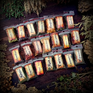 Set of 21 Magickal Herbs Witch, Dried Witch Herbs, Magic Herbs, Wiccan Green Witchcraft, start your magical or herbalism practice