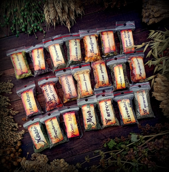 Set of 21 Magickal Herbs Witch, Dried Witch Herbs, Magic Herbs, Wiccan Green Witchcraft, start your magical or herbalism practice