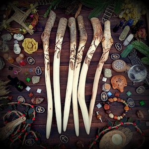 Wand aspen wood druid Ritual Magic Wand Magic Wand Druidism Pagan Wicca 16 inches long