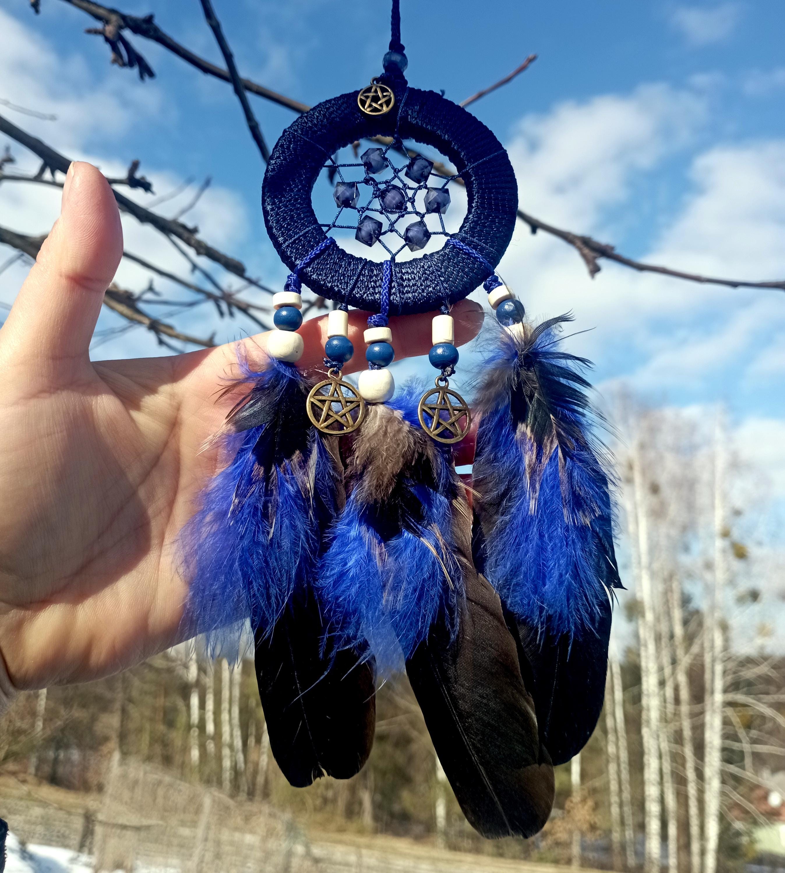 カササギ】ビッグサイズ ビーズ刺繍ブローチバッグチャーム Crow dream