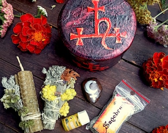 Lilith&#39;s blessing set, for witch, energy cleansing of the house, herbal smoke, witch altar, protective herbs gift,feel connected to Lilith