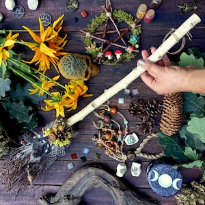Witches Broom Home Decor, Mini Birch Branch Witch Broom,Magic Home Protection Decor,Magic  Decor Tiny Broom 60 centimeters witchy decor