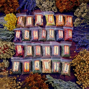 Set of 25 Magickal Herbs Witch, Dried Witch Herbs, Magic Herbs, Wiccan Green Witchcraft, start your magical or herbalism practice