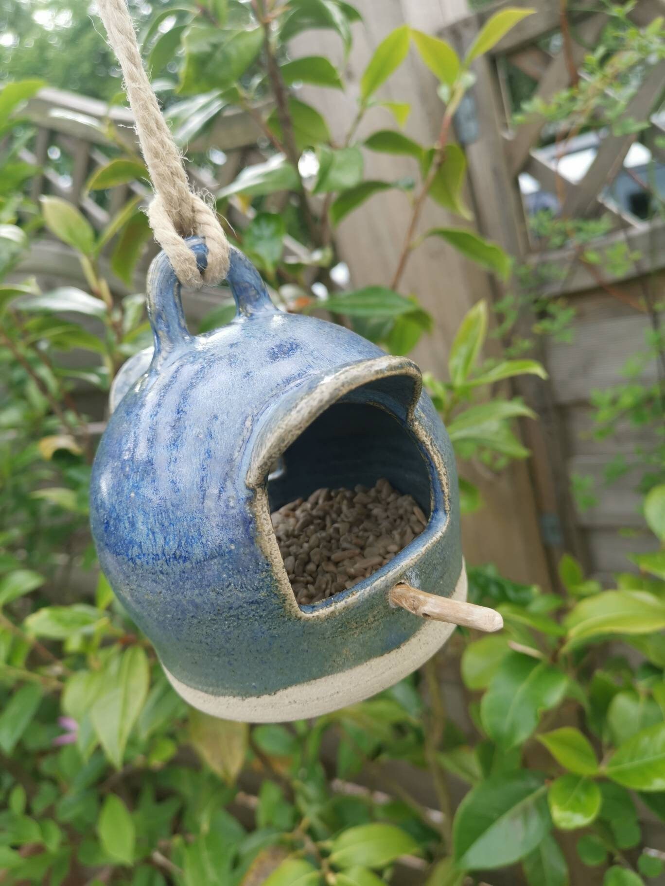 Small ceramic bird feeder handmade bird feeder stoneware Etsy