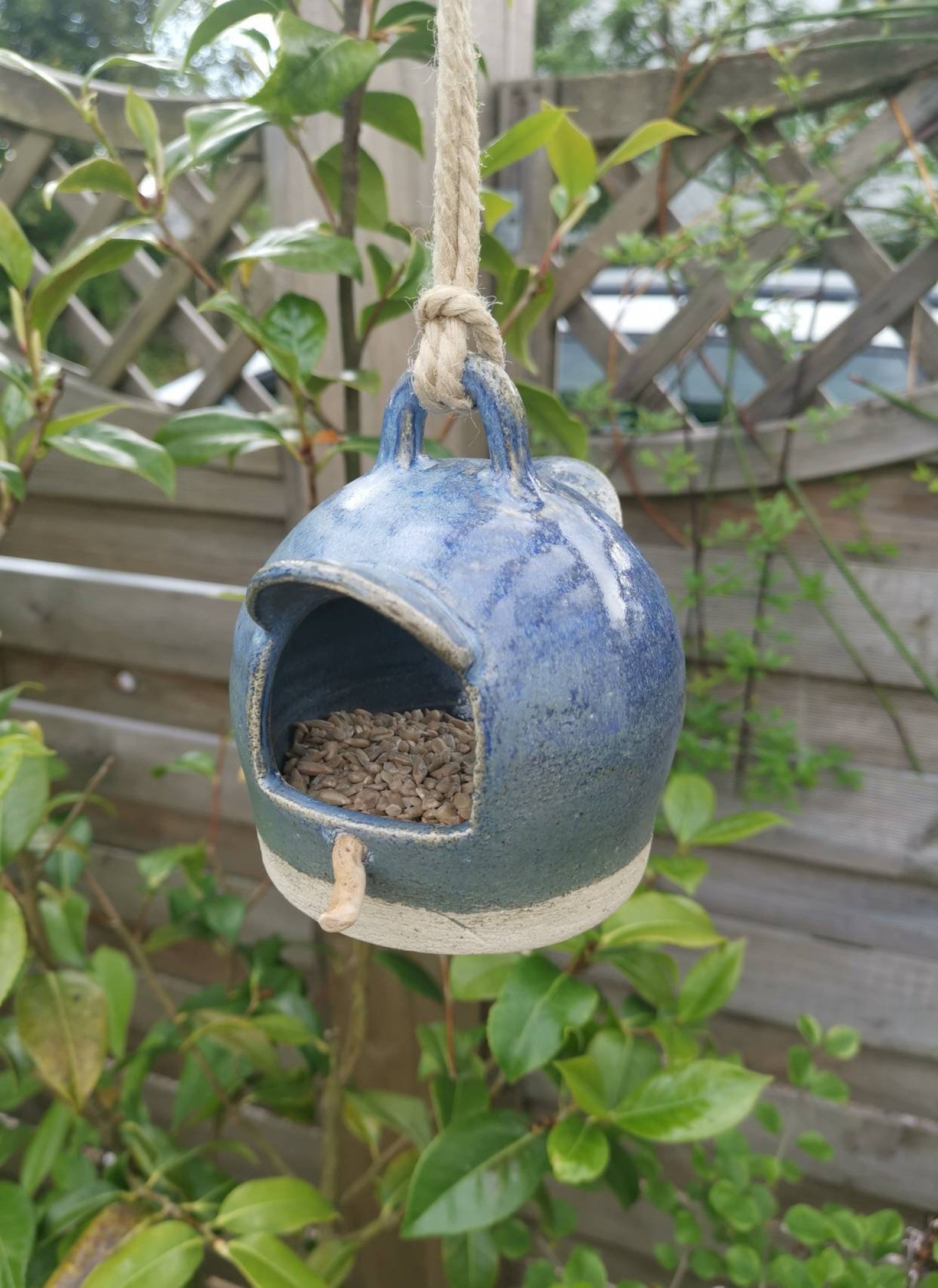 Small ceramic bird feeder handmade bird feeder stoneware Etsy
