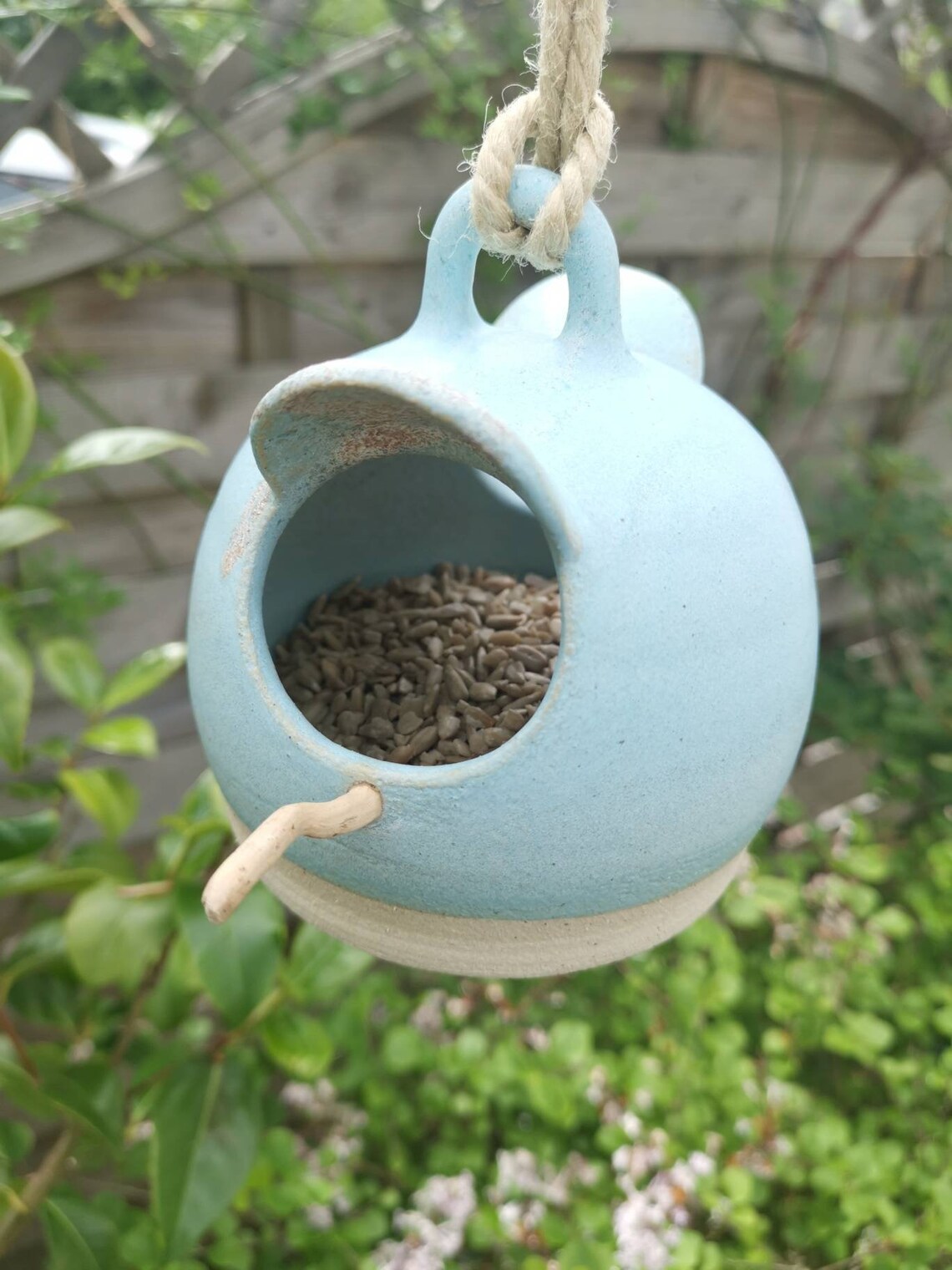 Small ceramic bird feeder handmade bird feeder stoneware Etsy