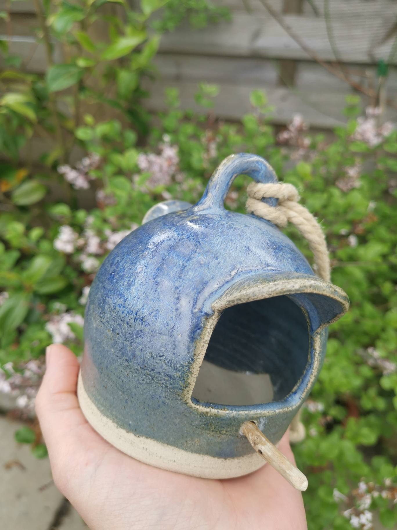 Small ceramic bird feeder handmade bird feeder stoneware Etsy