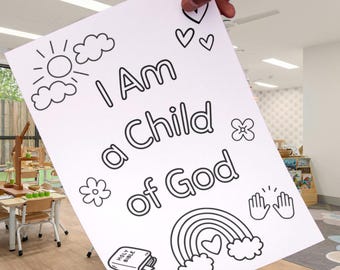 Child of God Coloring Pages Packet, Christian Homeschool Activity, Printable Scripture Coloring Book Kids, Sunday School Busy Book PDF