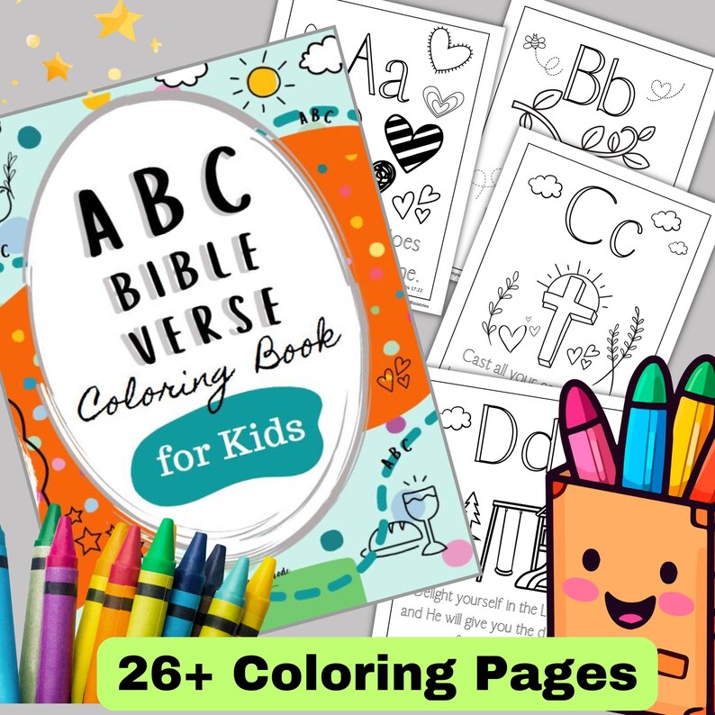 kids color alphabet pages at home or school