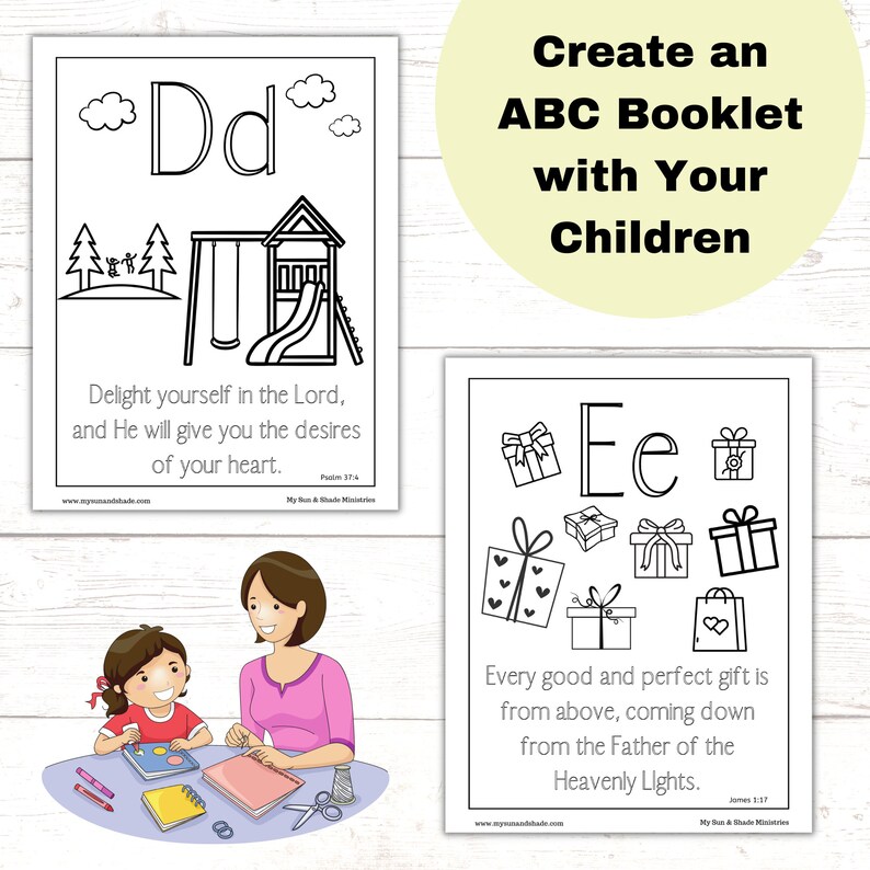 Bible ABC Alphabet, Prek-kindergarten, ALPHABET Coloring Sheets, PDF ...